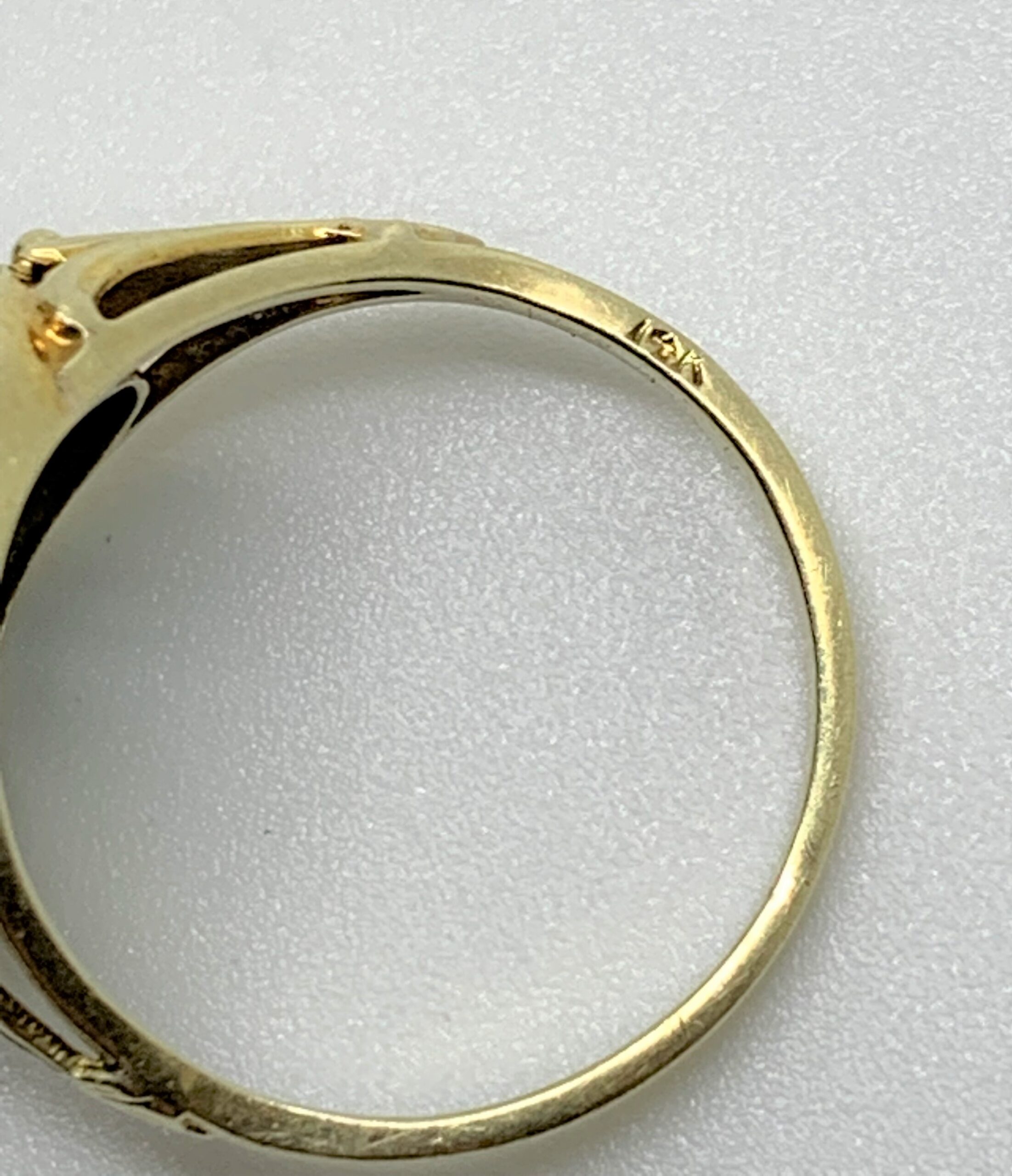 Belle Epoque Blue Zircon Pearl 14ct Gold Ring c.1900s - Image 8