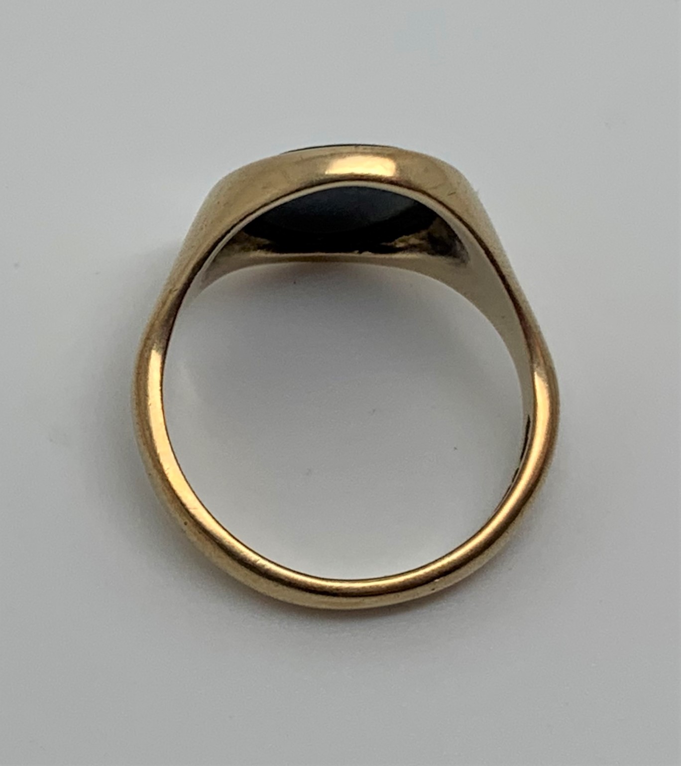 Vintage 1970s Bloodstone Gold Gents Signet Ring