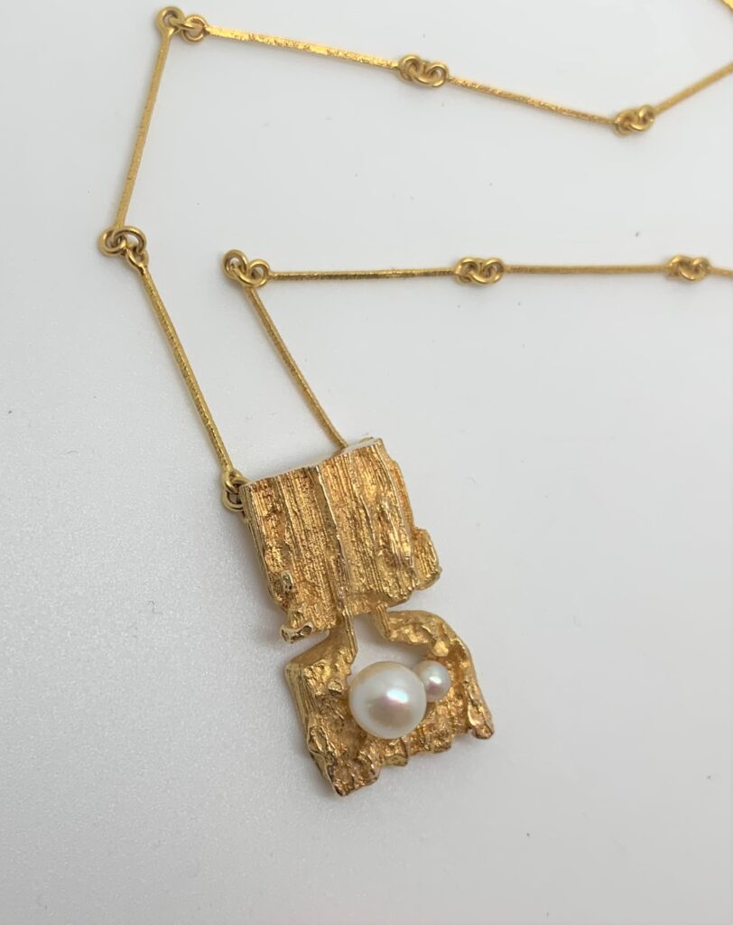 Weckstrom Lapponia Gold Pearl Necklace