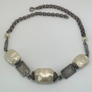 ROUSSELET Gripoix Glass Blown Pearl French Art Deco Choker Necklace 1930s