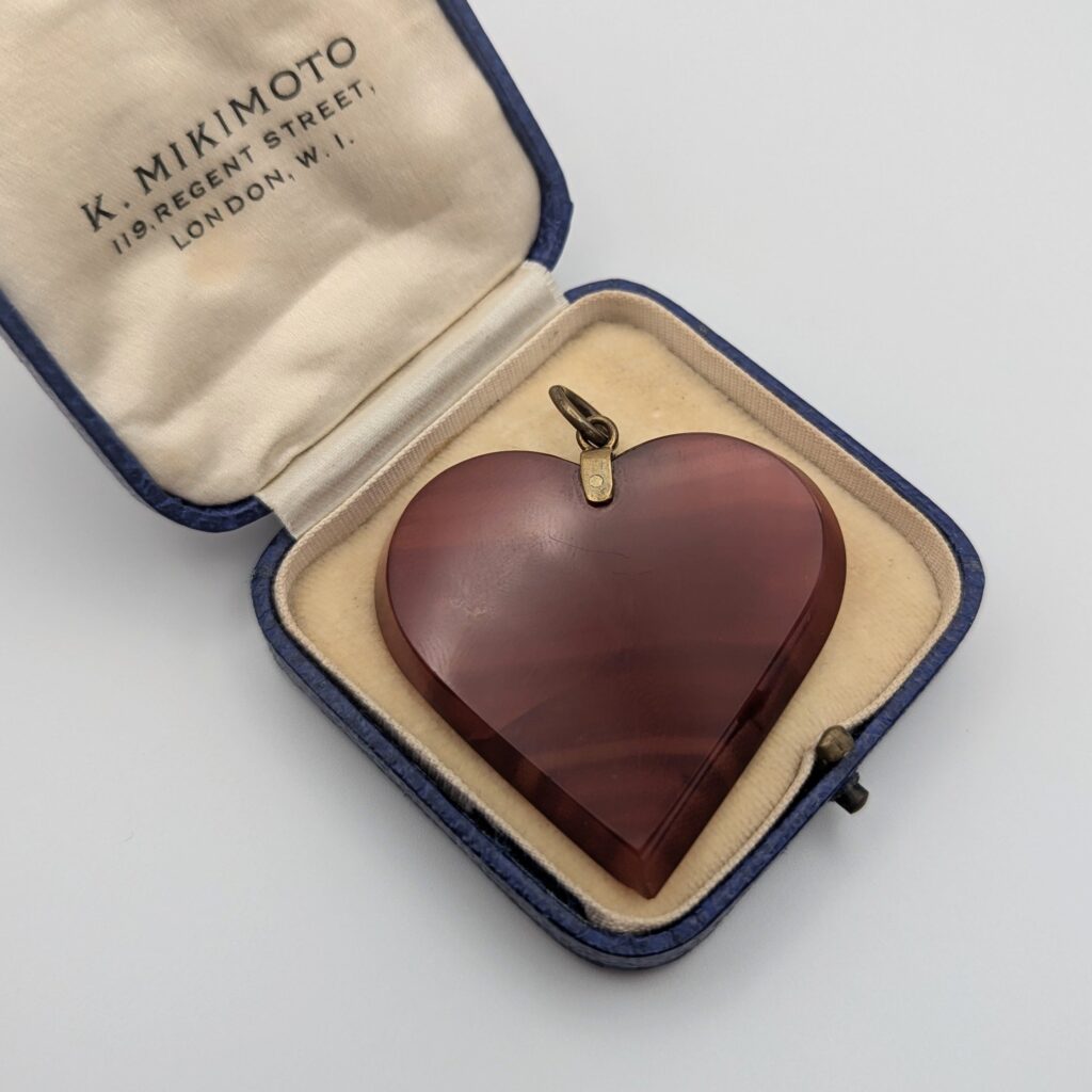 Large Victorian Carnelian Heart Pendant c.1880s 01397