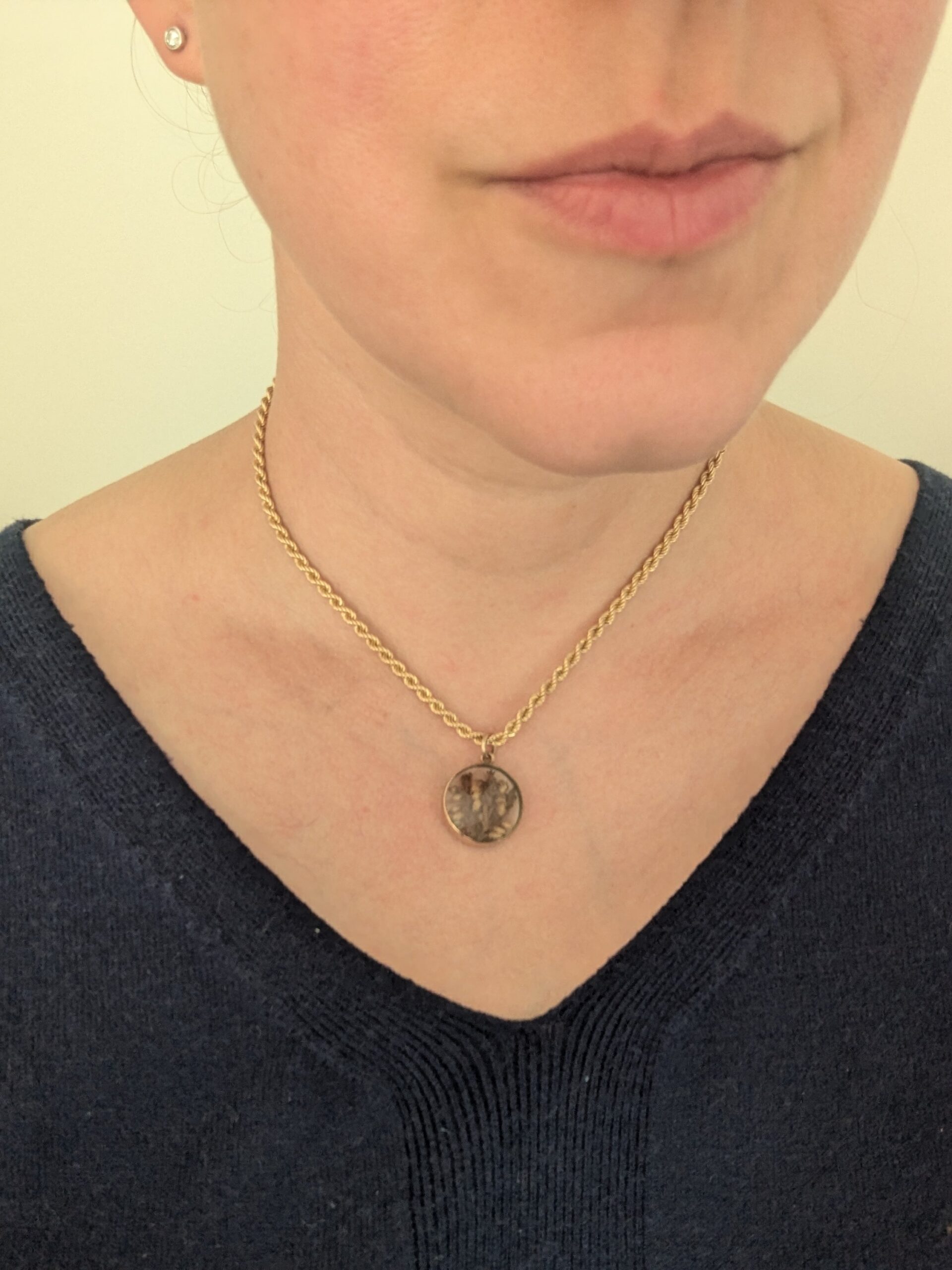 Victorian Lucky White Heather 9ct Rose Gold Pendant c.1900 01414