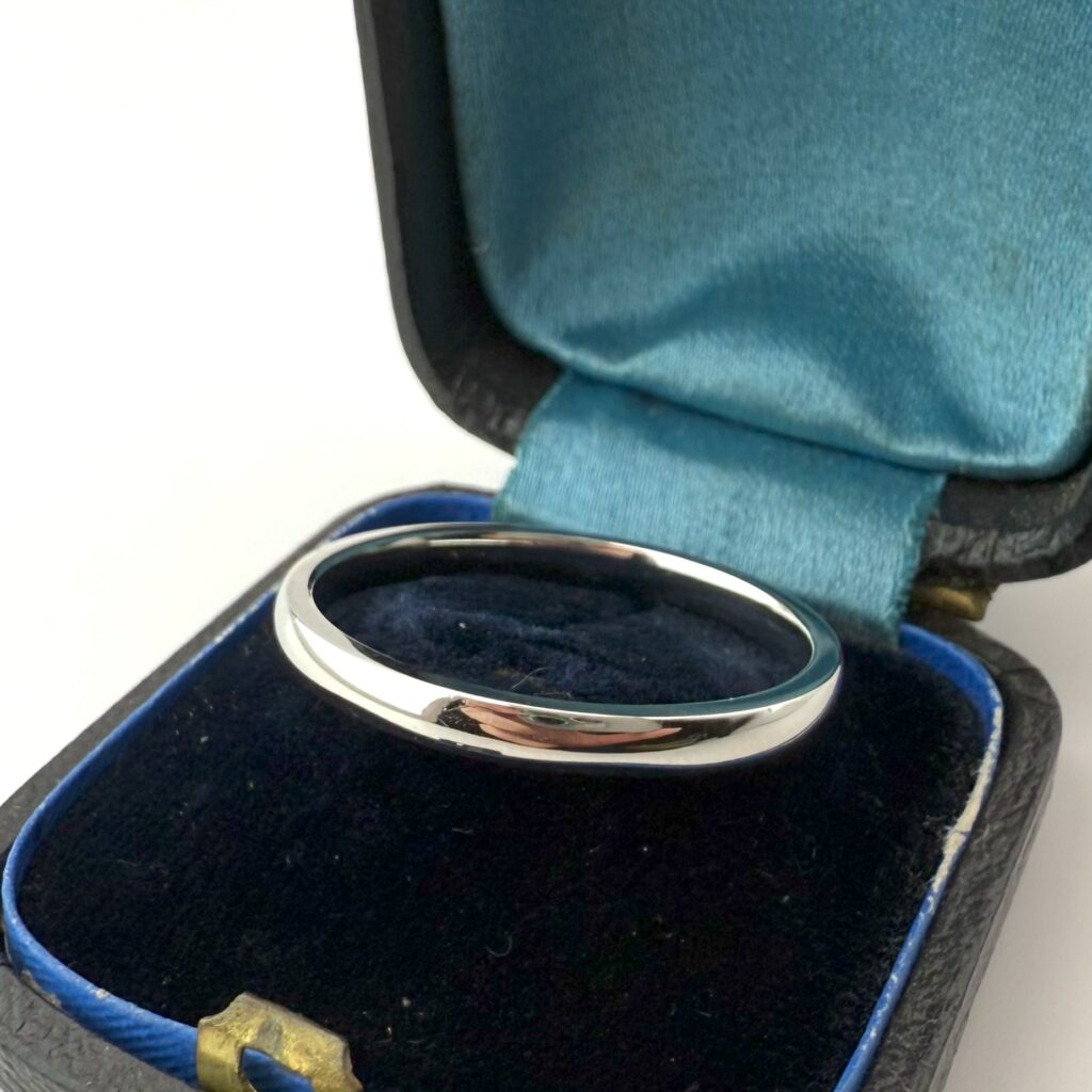 Contemporary Platinum Diamond Wedding Stacking Band