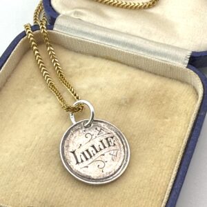 Antique Silver Lillie Charm Pendant