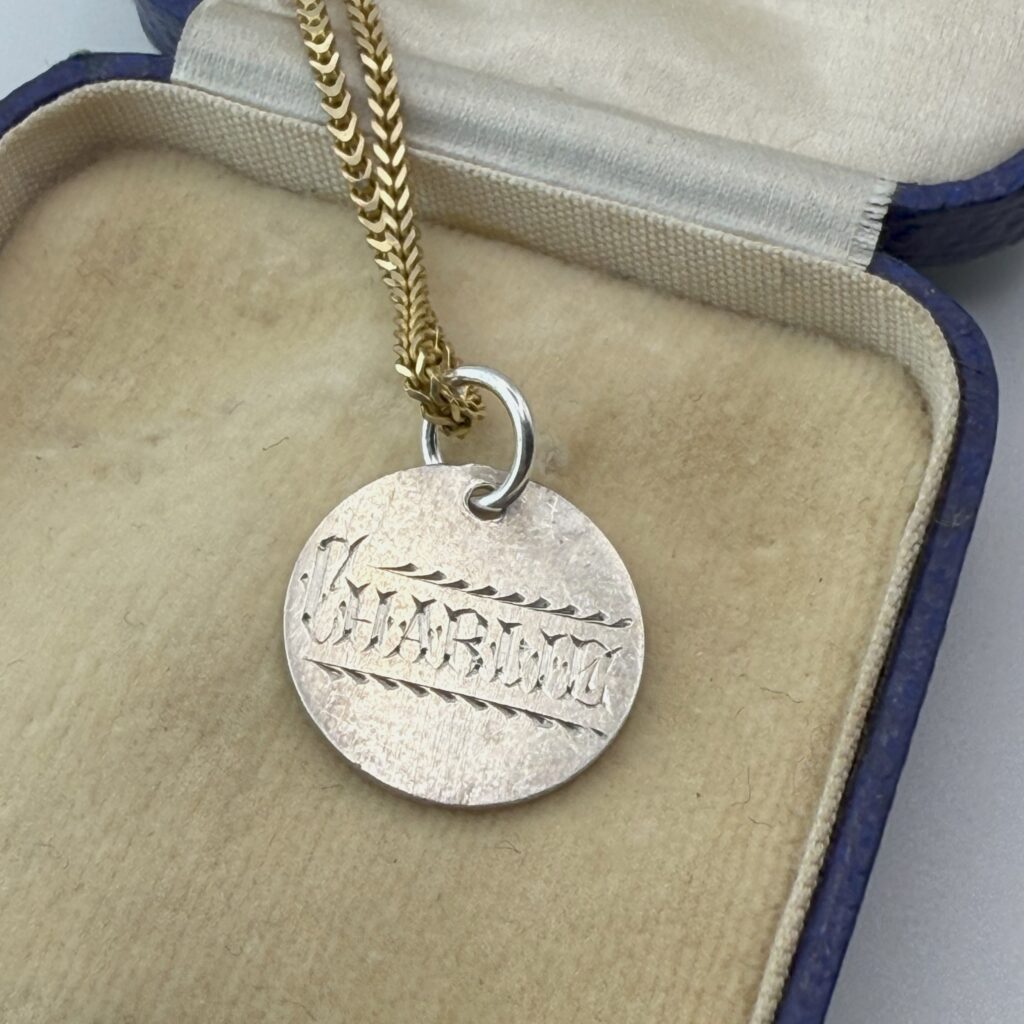 Antique Silver Charlie Charm Pendant